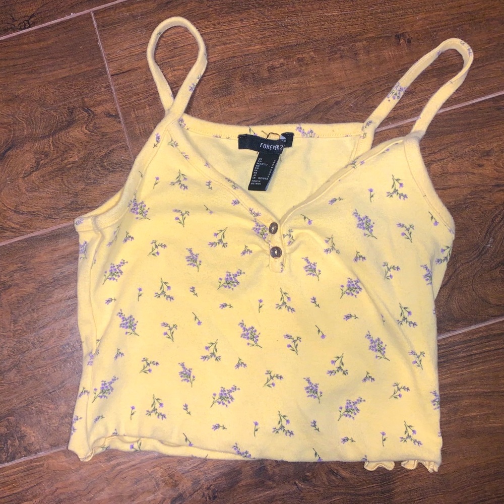 Yellow tank/crop top